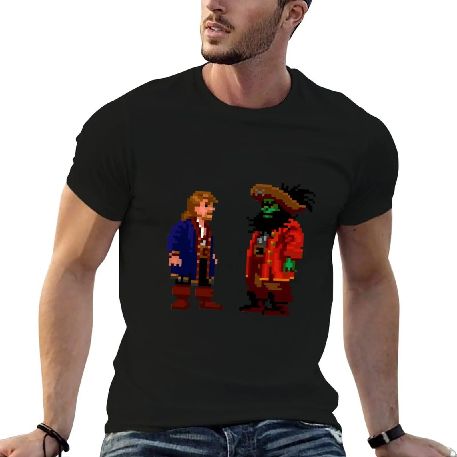 Guybrush & LeChuck (Monkey Island 2) T-Shirt Personalized t-shirt summer clothes plain white t shirts men
