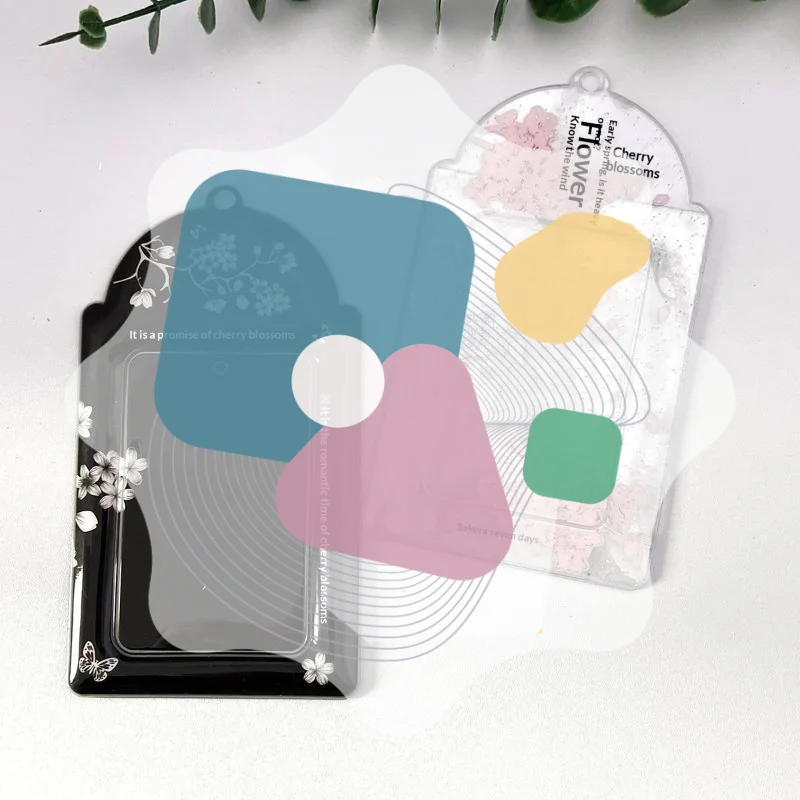 1Pcs Cherry Blossom Acrylic Photocard Holder With Hanging Hole Delicate Pattern For Kpop Card Collection Daily Use