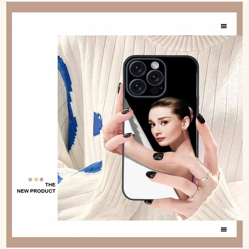 Audrey Hepburn Phone Case For iPhone 16 15 14 13 12 11 PRO MAX PLUS Mini TPU Soft to Skin-friendly case