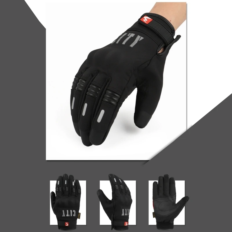 

Winter Motorcycle Glove Touch Screen Cycling Racing Men Full Finger Motorbike Moto Bicycle Bike Reflective Motocross Luvas