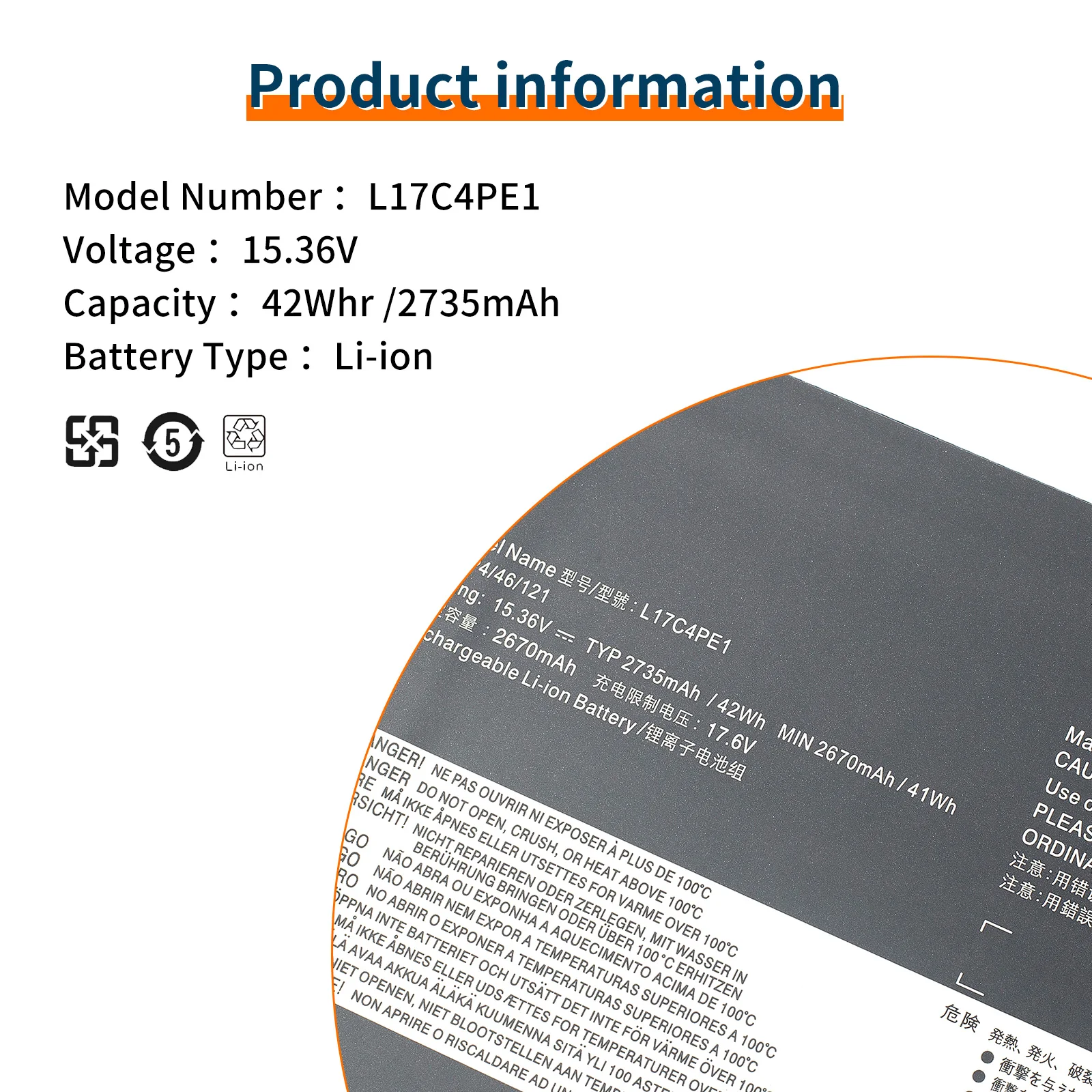 L17C4PE1 Laptop Battery For Lenovo IdeaPad 730S-13IWL Yoga S730-13 S730-13IWL 81J0001XGE 81J00029GE 81J0001GGE 81J0002QGE