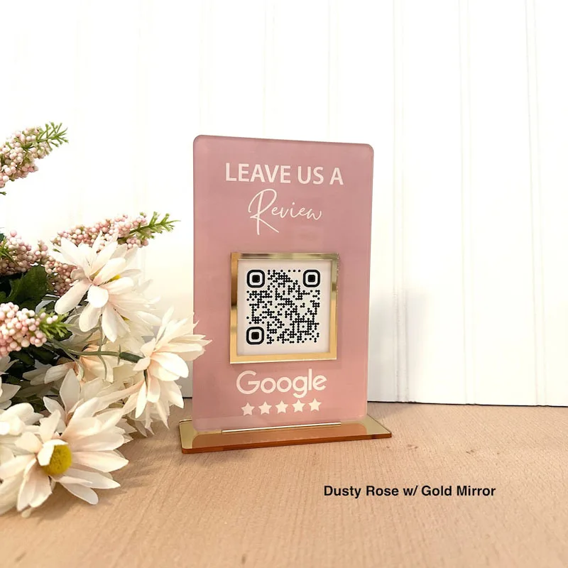 Customer Rating Google Evaluation System QR Code Signs Can Be Customized Information Commercial Promotion Hotel Cafe Front Desk