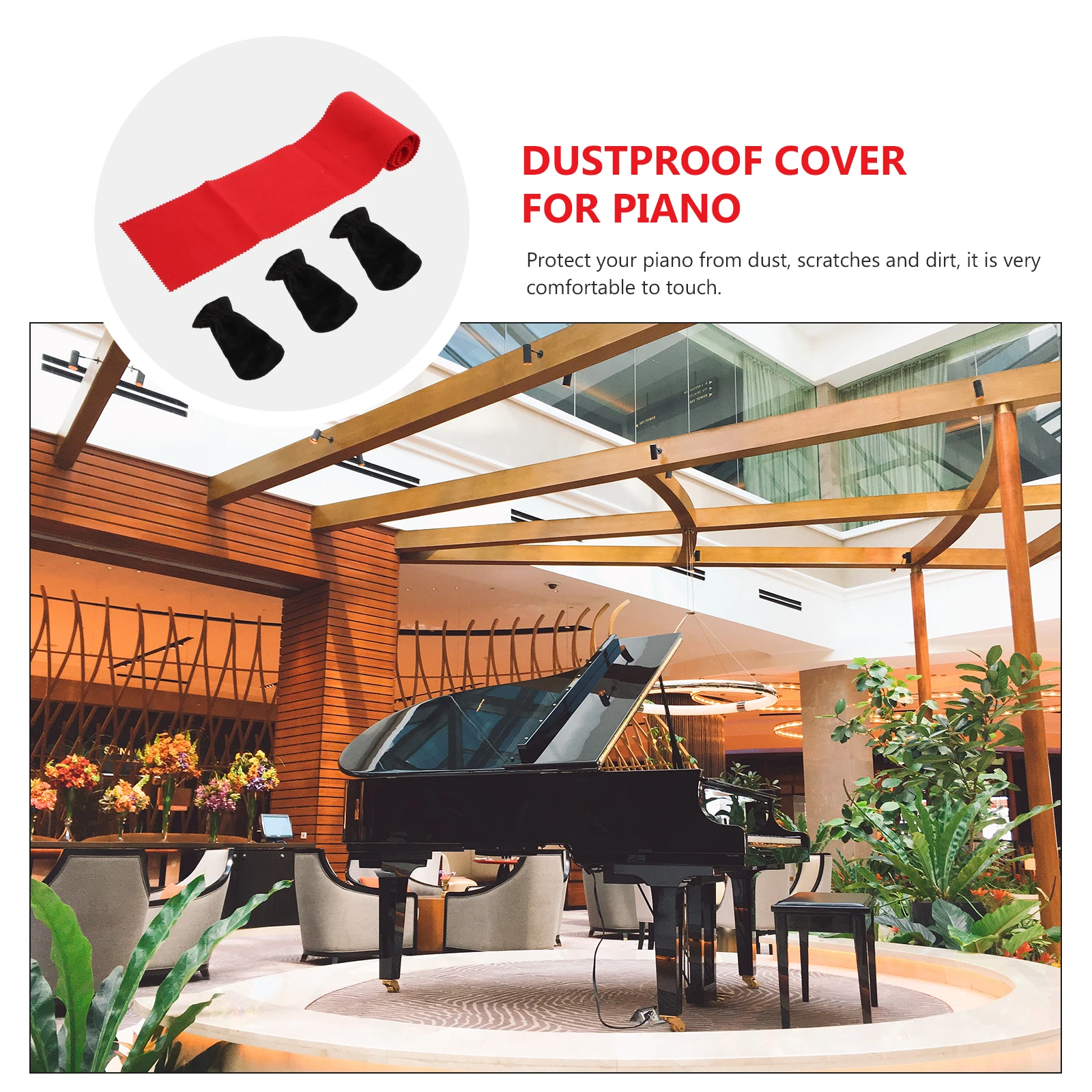 

1 set Universal Cover Cloth Non-Slip Foot Covers Set Dustproof Scratch Resistant Protective Covers For Piano Keys Frame Creative