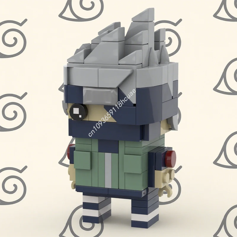 191 elementów MOC Kakashi Hatake Brickheadz Model Klocki Konstrukcyjne Architektura Zabawki Rękodzielnicze DIY Składanie Prezenty Świąteczne