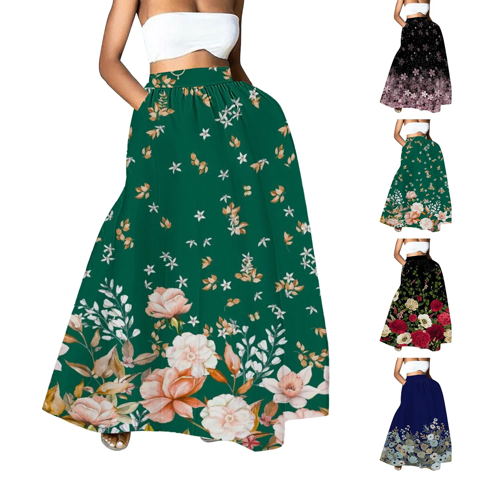 Women Floral Print Skirt High Waist Party Pencil Business Skirt And Skirts Or Dresses Flounce Denim Skirt Sparkly Skirt Women