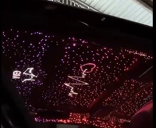 Design Pattern Car Panoramic Starry Sky Sunroof Light Music Rhythm Follow Interior Ceiling