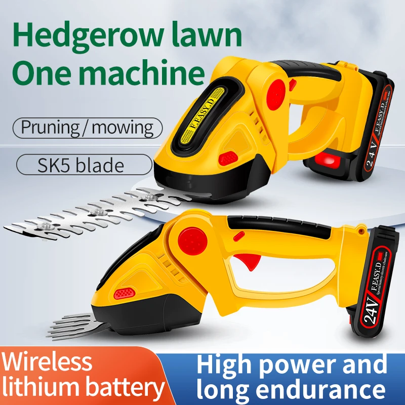 

Hedgerow lawn One machine 21V Cordless Grass Trimmer Length Adjustable Cutter Household Garden Tools 24V Battery