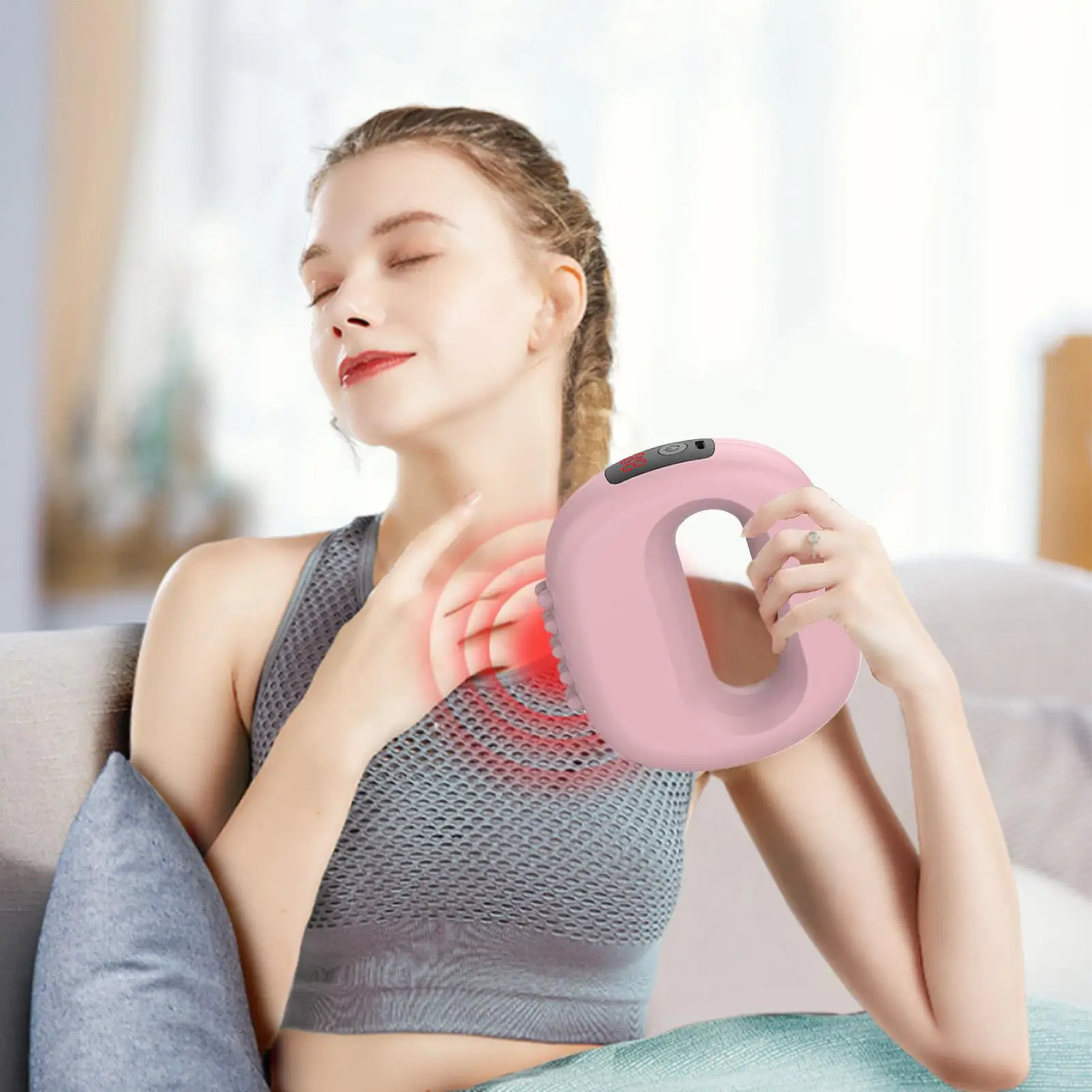 Deep Tissue Muscle Massagers Electric 5 Speed Fascia Massager Fitness Equipment For Legs Back Abdomen Thighs Stomach Arms