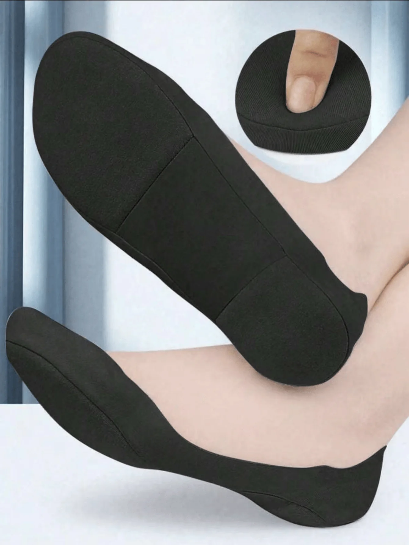 Damen-Bootssocken, Einlegesohlen für Schuhe bei Plantarfasziitis, Socken-Einlegesohlen für die Füße, stoßdämpfende Schuhsohlen, unsichtbare, rutschfeste Schuhpolster. – Detail 1