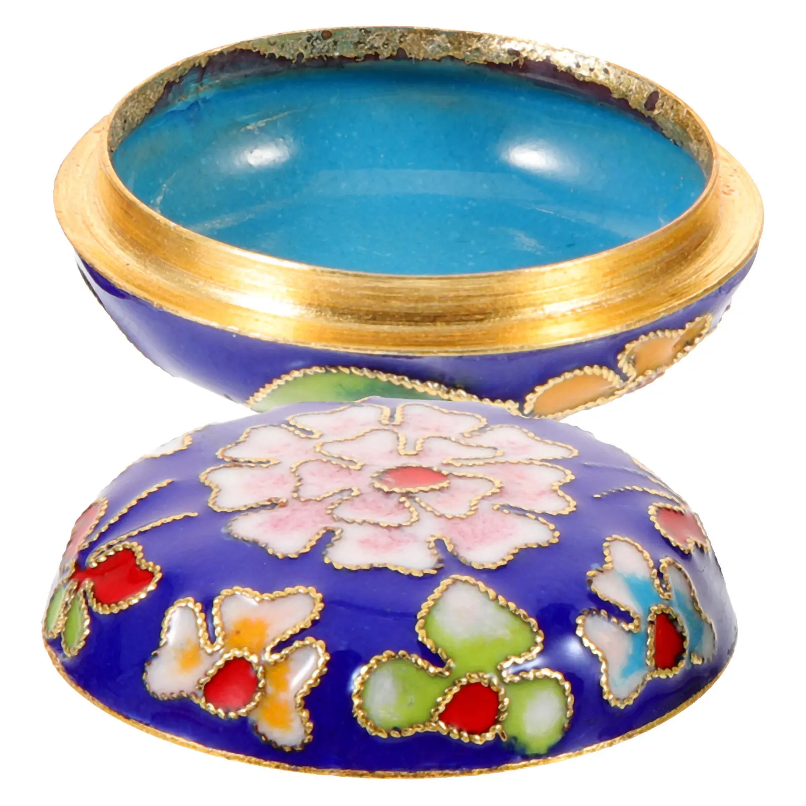 

Small Jewelry Box Vintage Chinese Style Jingtailan Jewelry Case Storage Box for Earrings Rings Necklaces Bracelets Gift