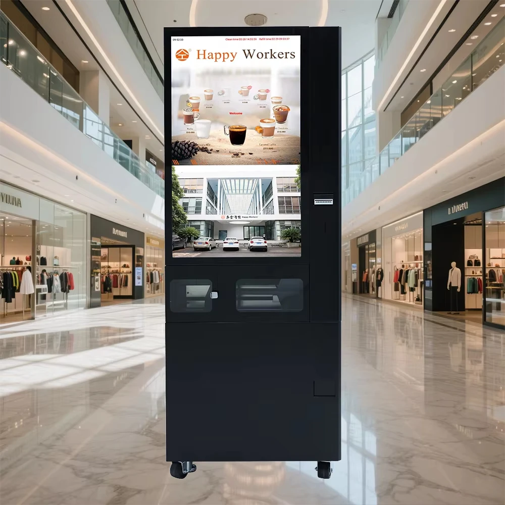 Coin Operated Coffee Machine Compact Small Size Low Noise Water Shortage Alarm Campus Convenience Store Drink Dispenser