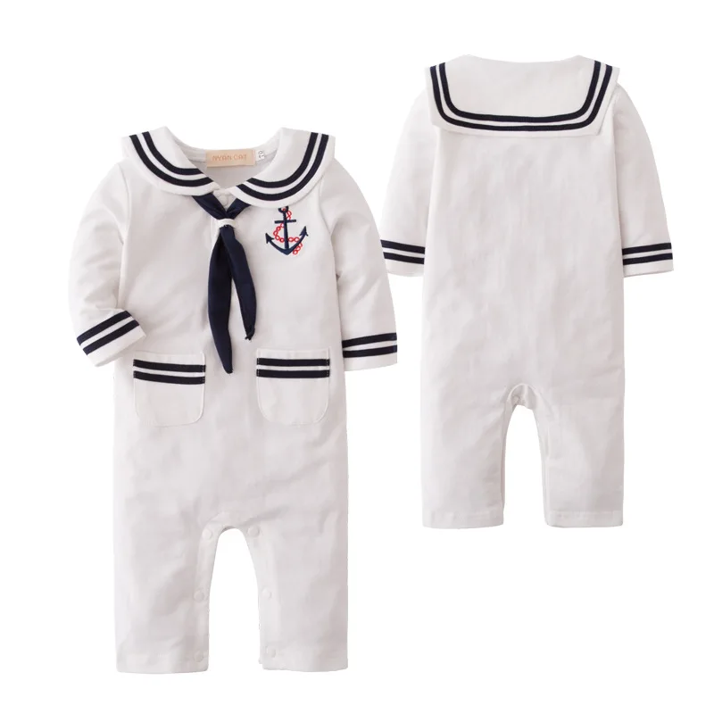 Halloween Children Rompers Captain Cosplay Costume Baby Sets Lapel Fashion Uniform Long Sleeve Stage Performance Clothes