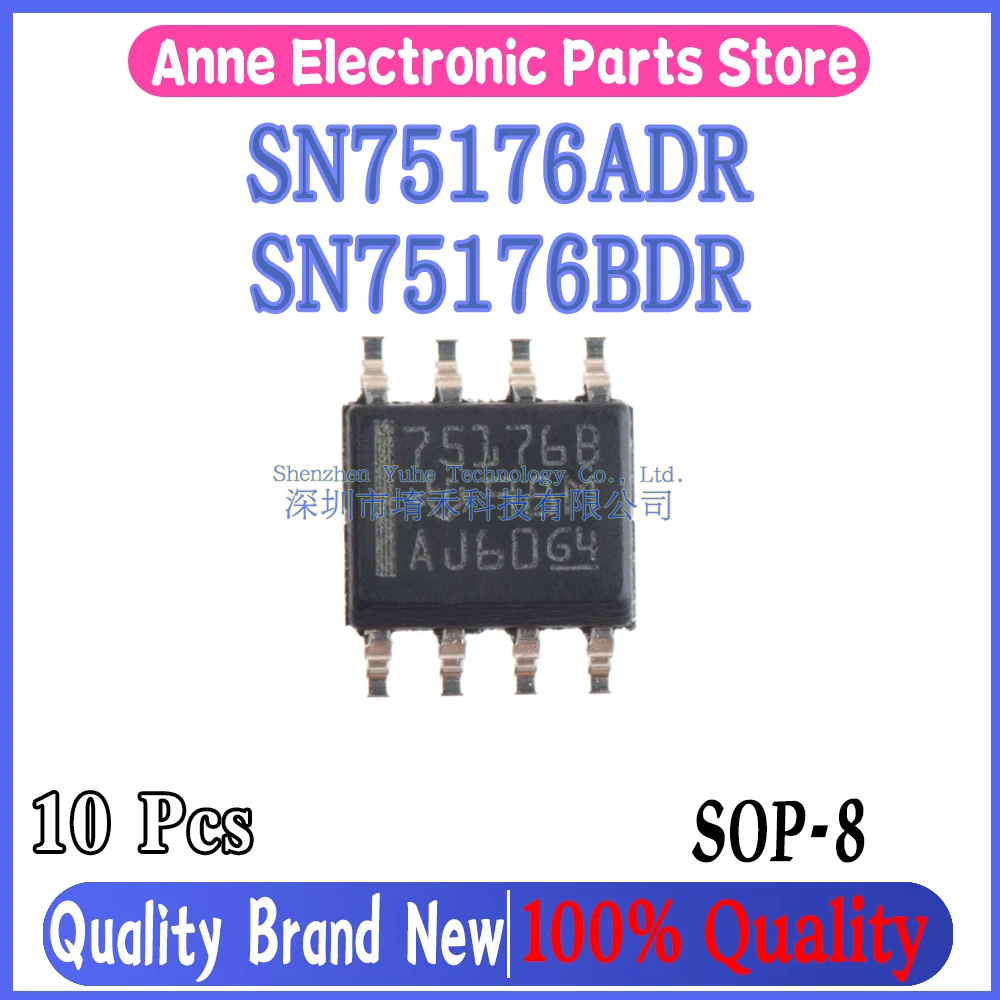 (10piece)100% New 75176A 75176B SN75176A SN75176B SN75176ADR SN75176BDR sop-8