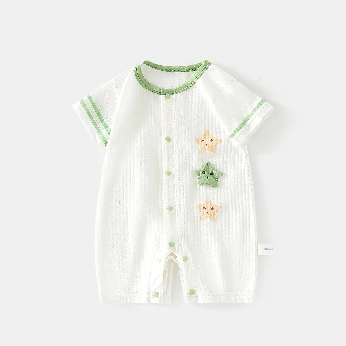 Baby Kurzarm-Strampler Sommer Jacquard Neugeborenen Nahtloser Strampler Klimaanlagen-Kleidung Baby Kleinkind Strampler