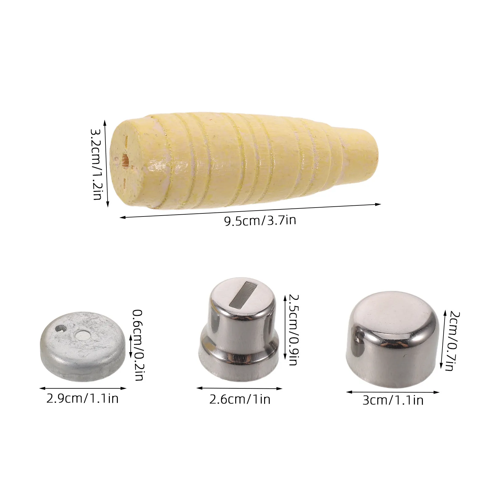 Wooden Knife Handle Replacement 3.74 Inch Non Slip Ergonomic Round Grip Kitchen Knife Restoration Parts for Butcher Chef - view 3