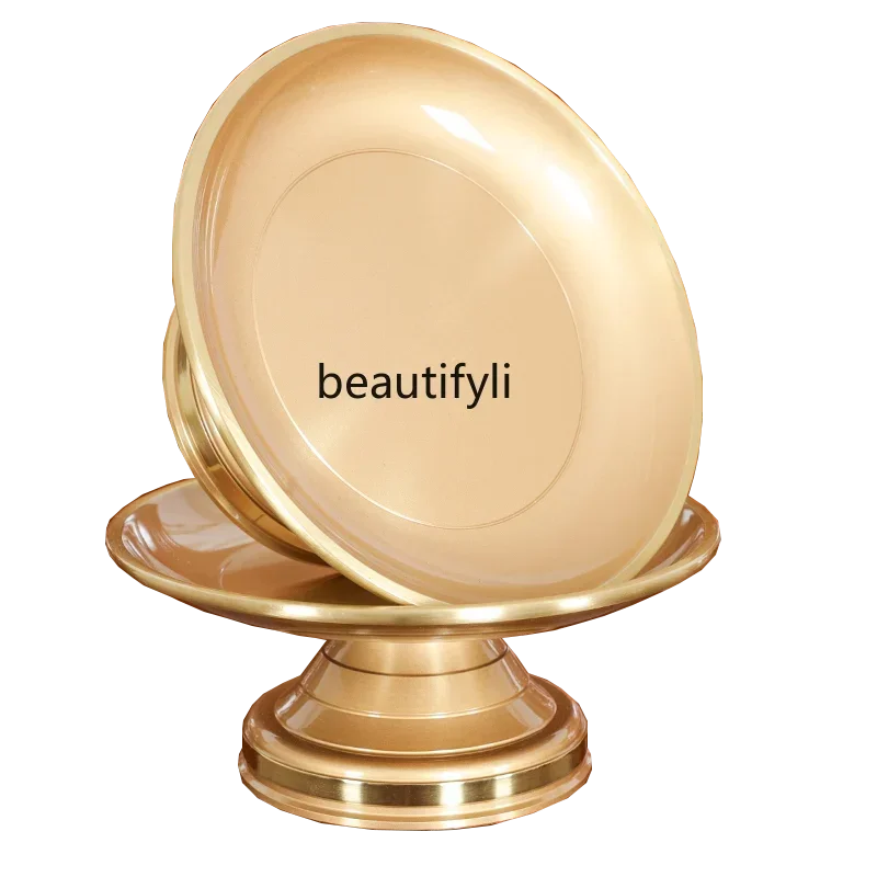 

LWorship for Fruit Plate Household Plate Buddha Offering Fruit Tray Buddha Utensils God of Wealth Tribute Plate