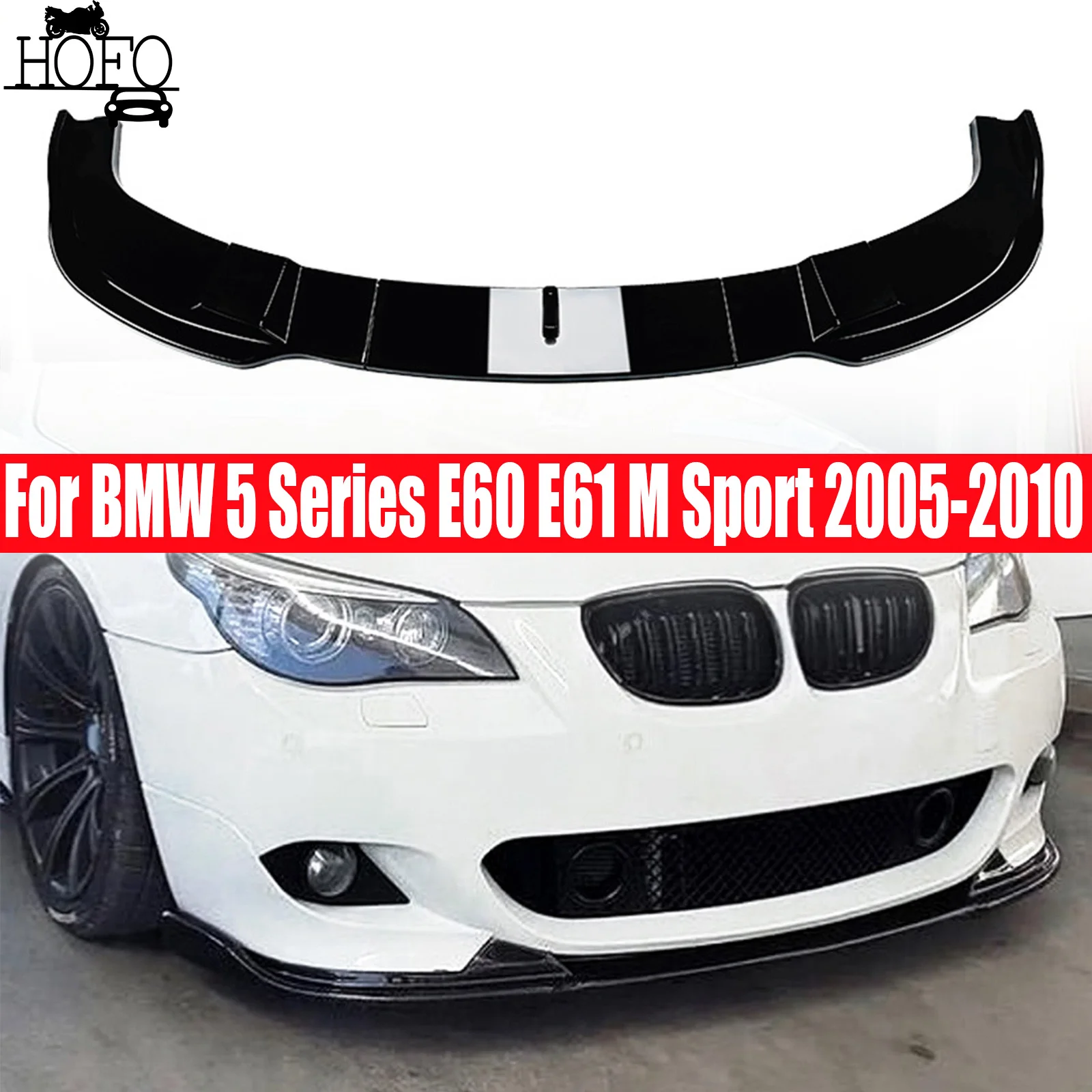 

Car Front Bumper Splitter Lip Diffuser Body Kit Spoiler Guard Tuning For BMW 5 Series E60 E61 M Sport 2005-2010