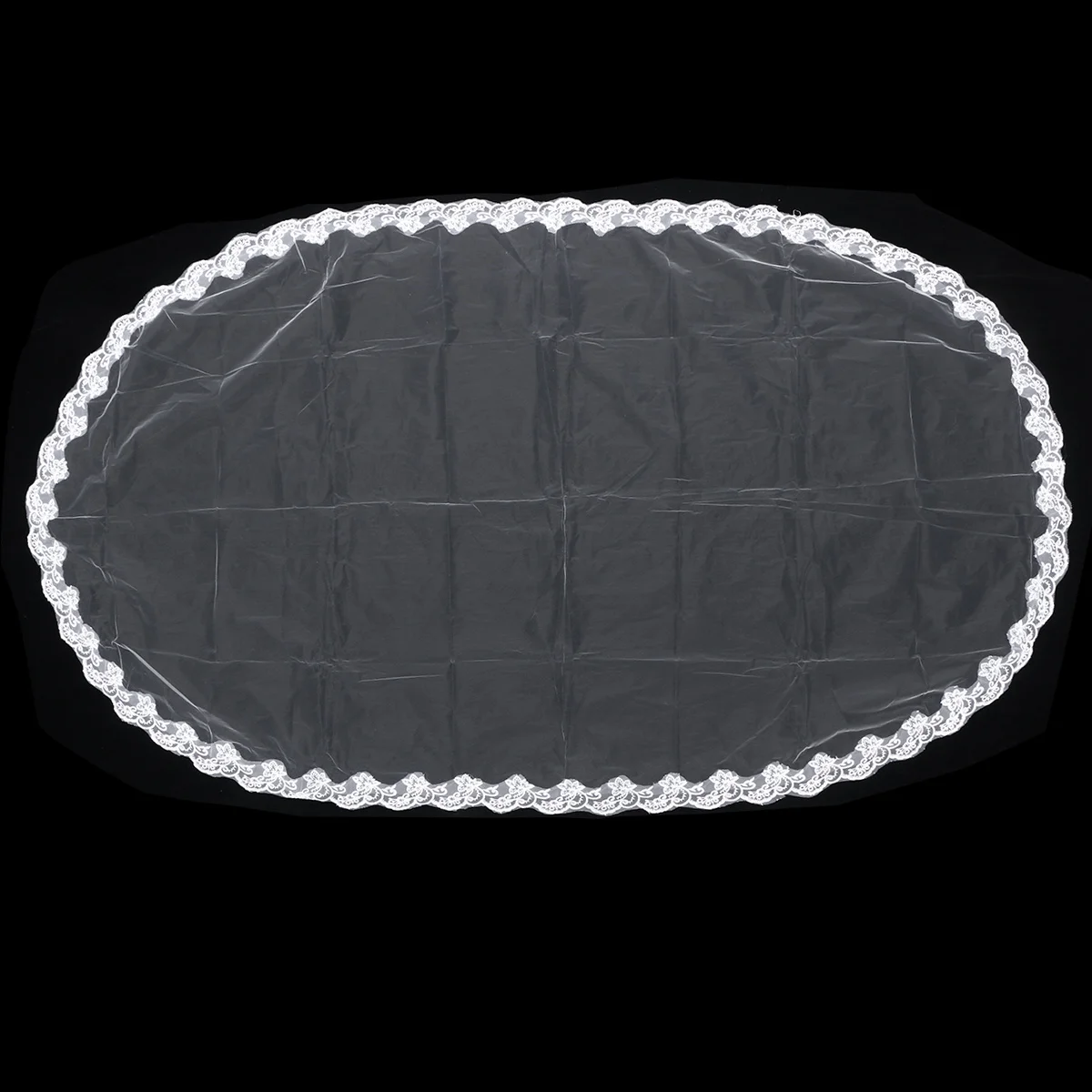 

Lace Long Bride Wedding Veil Pure White Handmade Flower Lace Mantilla Bridal Wedding Dress Accessory Long Tulle