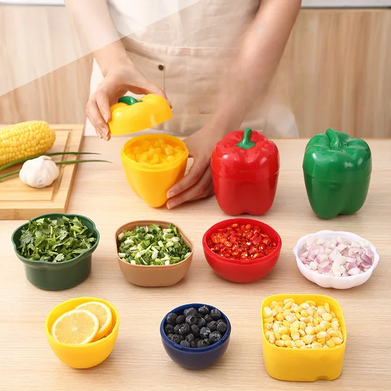 1pc Creative Kitchen Refrigerator Vegetable Fruits Crisper Containers Onion Avocado Tomatoes Lemon Fresh Storage Box