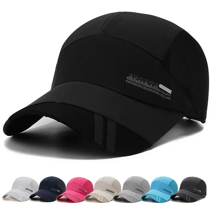 Breathable Sun Protection Baseball Cap For Outdoor Gorras Hombre Quick Drying Adjustable Sports Cap For Running Snapback