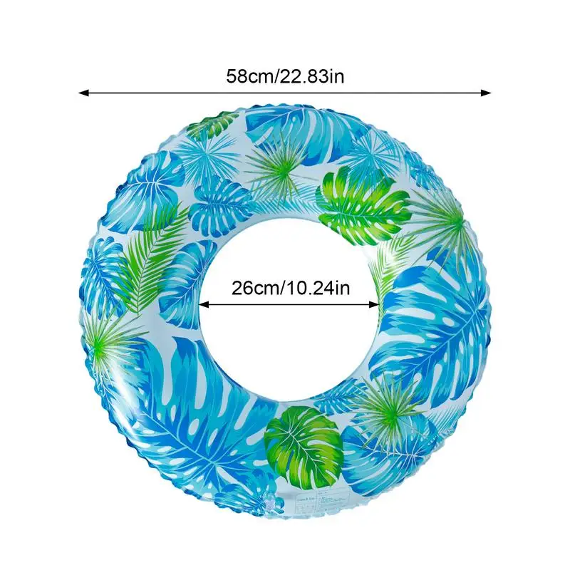 Swimming Pool Safety Ring Leaf Print Design Life Preserver Toddler Swim Ring Life Preserver Swim Ring With Valve For Children's