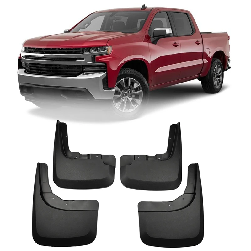 

Mud Flap For Chevy Silverado 1500 2500 3500 2019-2021 Fender Mud Flaps Guard Splash Guards Flap Mudguard Accessories