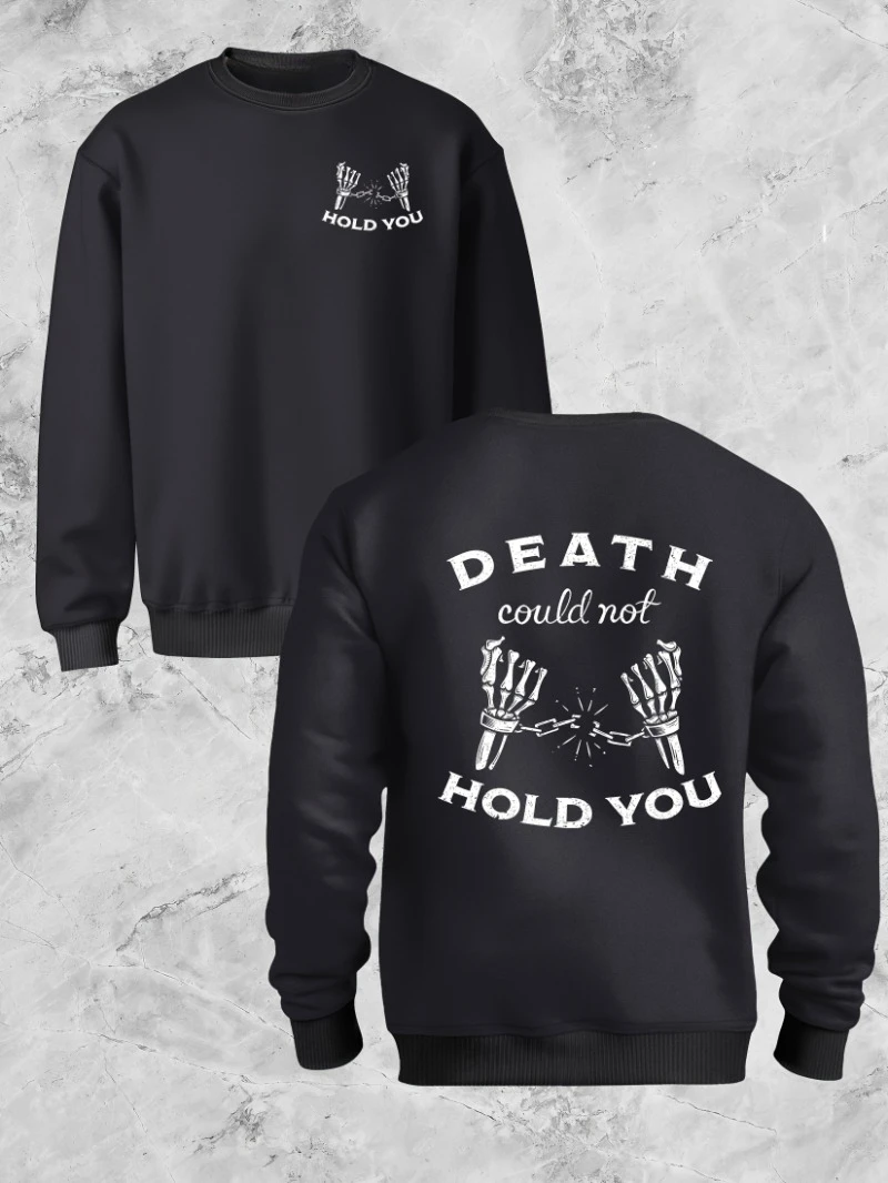 

Death Could Not Hold God Faith Fiber Polyester 2025 Autumn and Winter Round-neck Hoodie Is for Both Men and Women Top