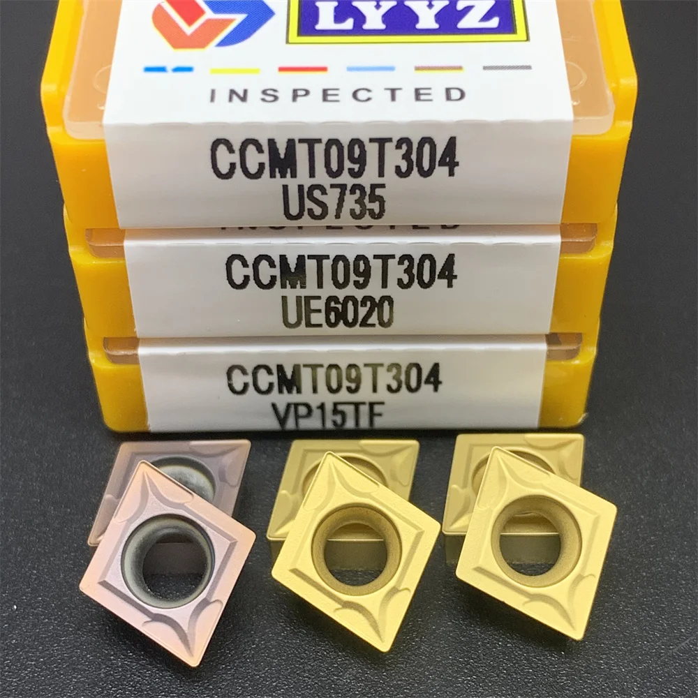 Ferramenta de Torneamento de Metal para Torno Inserção Carboneto Fresa Facial Ccmt09t304 Vp15tf Ue6020 Us735