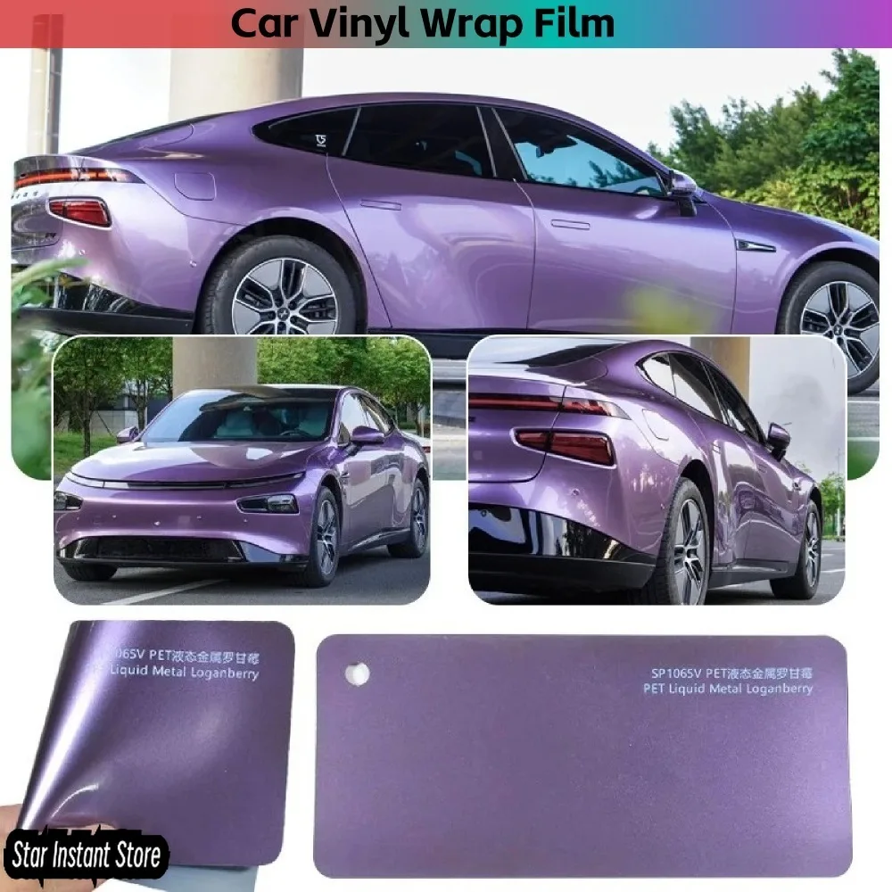 

Виниловая цветная автомобильная пленка для защиты от царапин, защитная пленка из жидкого металла Loganberry, автомобильные виниловые рулонные наклейки, пленка