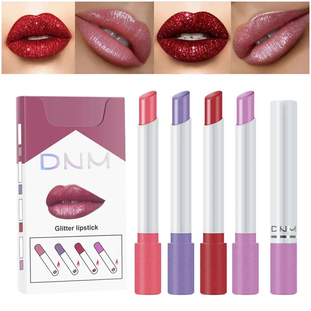 4 Kleuren Make-Up Lippenstift Cosmetica Lippenstift Set Lip Tint Lipgloss Waterdichte Maquillaje Matte Langdurige Make-Up Pommade Kits