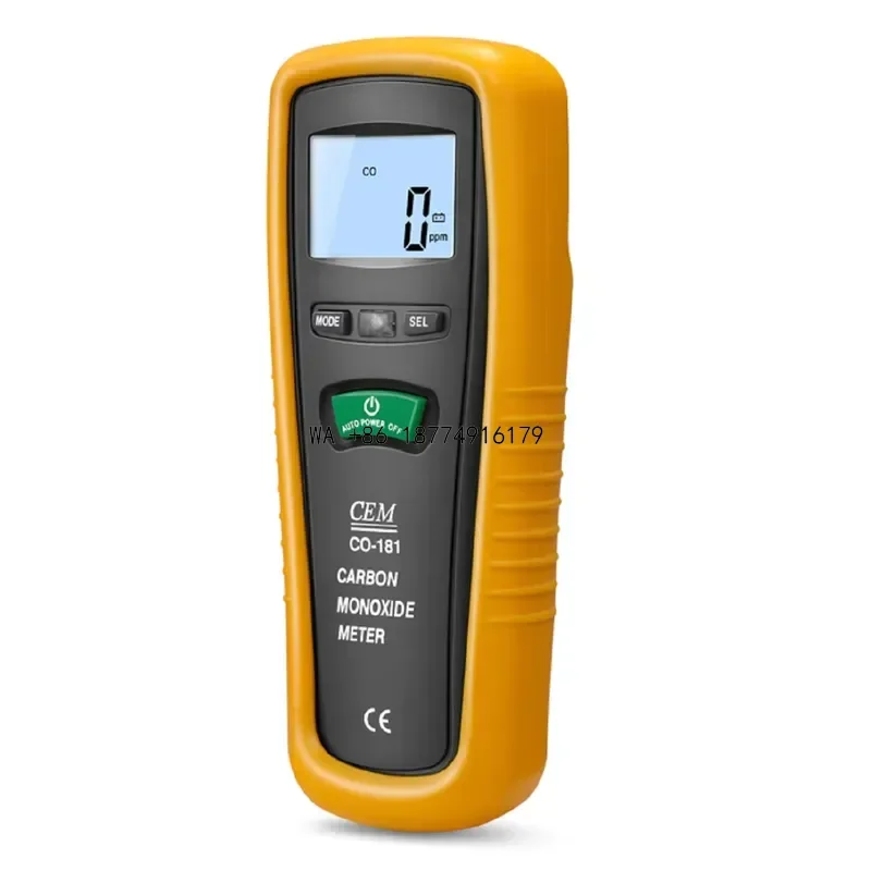 wmwmnu CEM CO-180 LED Light Carbon Monoxide Meter Audible Alarm 0 to 1000PPM Gas Analyzer