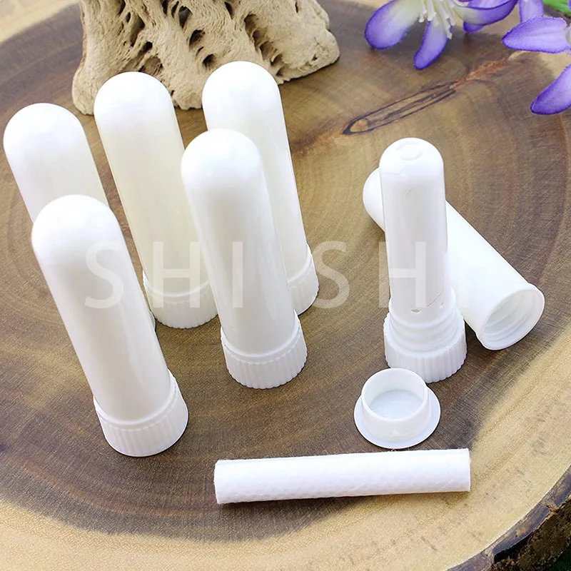 

50pcs Essential Oil Aromatherapy White Nasal Inhaler Tubes Empty Blank Nasal Inhalers for Essential Oils