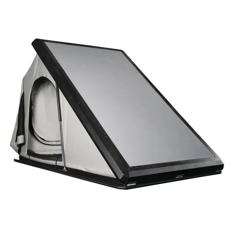 High Quality Aluminum Alloy Triangular Hard Shell Rooftop Tent Universal Fit For SUV Truck Outdoor Camping