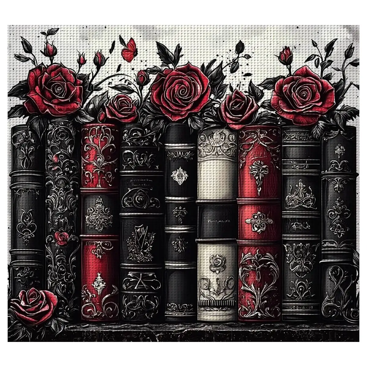 1 Stück 40x40cm Buchstempel-Kreuzstich-Set DIY-Kit 11CT/14CT DIY-Stickerei-Set DIY-Kreuzstich-Set als Geschenk