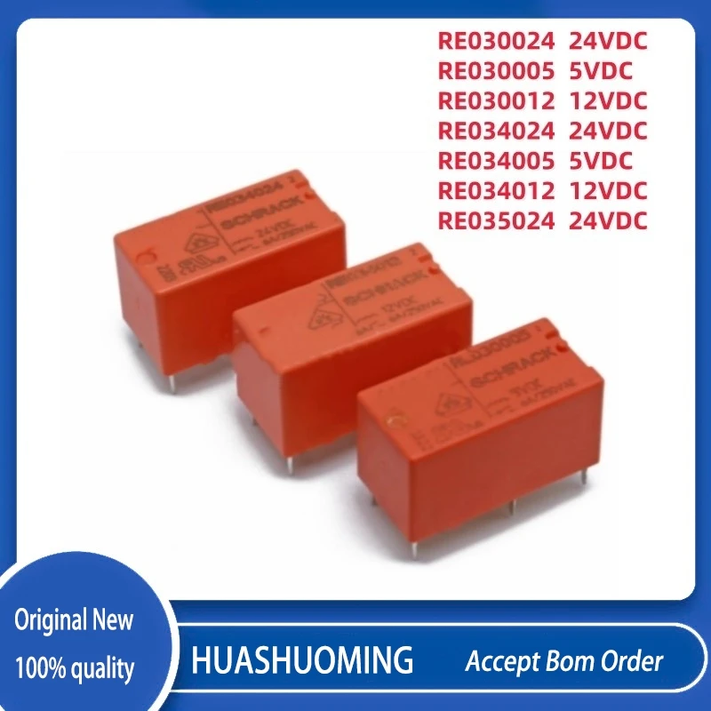 10Pcs/LOT NEW RE030024 24VDC RE030005 5VDC RE030012 12VDC RE034005 5VDC RE034012 12VDC RE034024 24VDC replace  RE035024  4PIN 6A