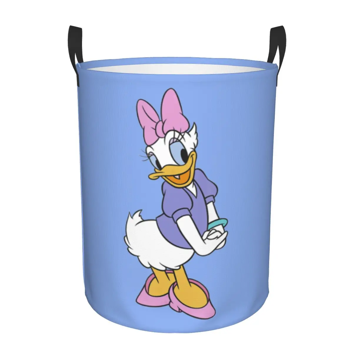 

Custom Daisy Duck Laundry Hamper Large Clothes Storage Basket Toys Bin Organizer for Kids