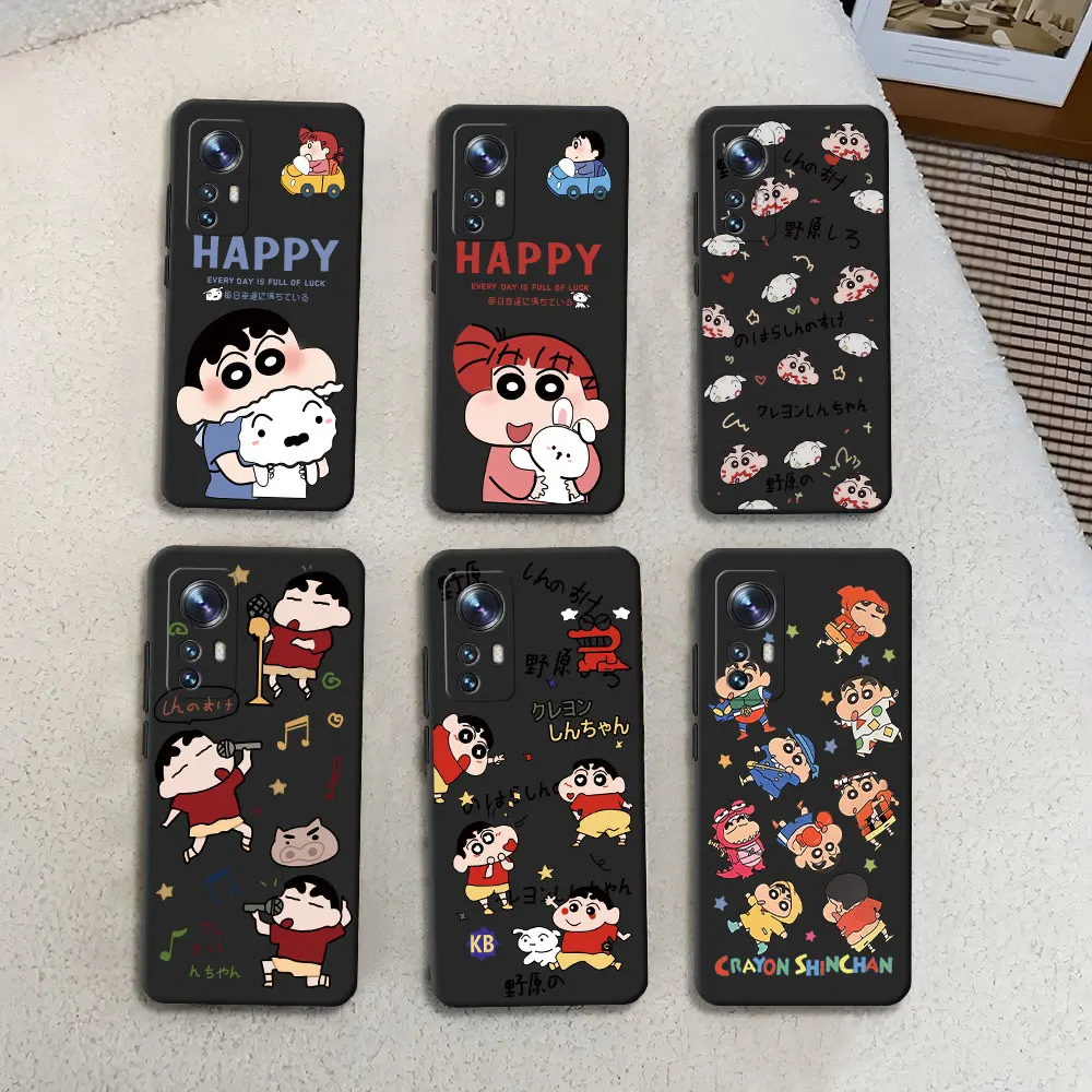 Black Soft Case For Xiaomi 17T 15T 14T 13T 10T Mi 11 Lite 5G NE 11T Pro TPU Mobile Phone Cover Nohara Shinnosuke Sakurada Nene