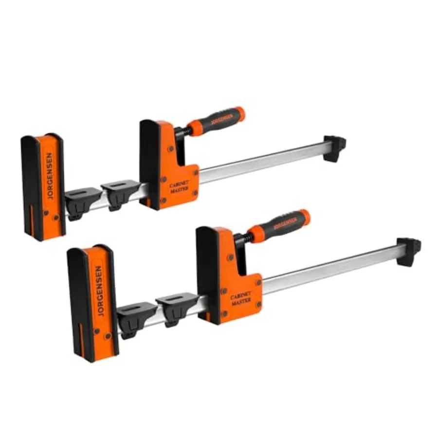 

JORGENSEN 24-Inch Parallel Bar Clamp Heavy-Duty Cabinet Master Clamp for Woodworking Glue-Up 2200 lbs Force Quick Release Sprea