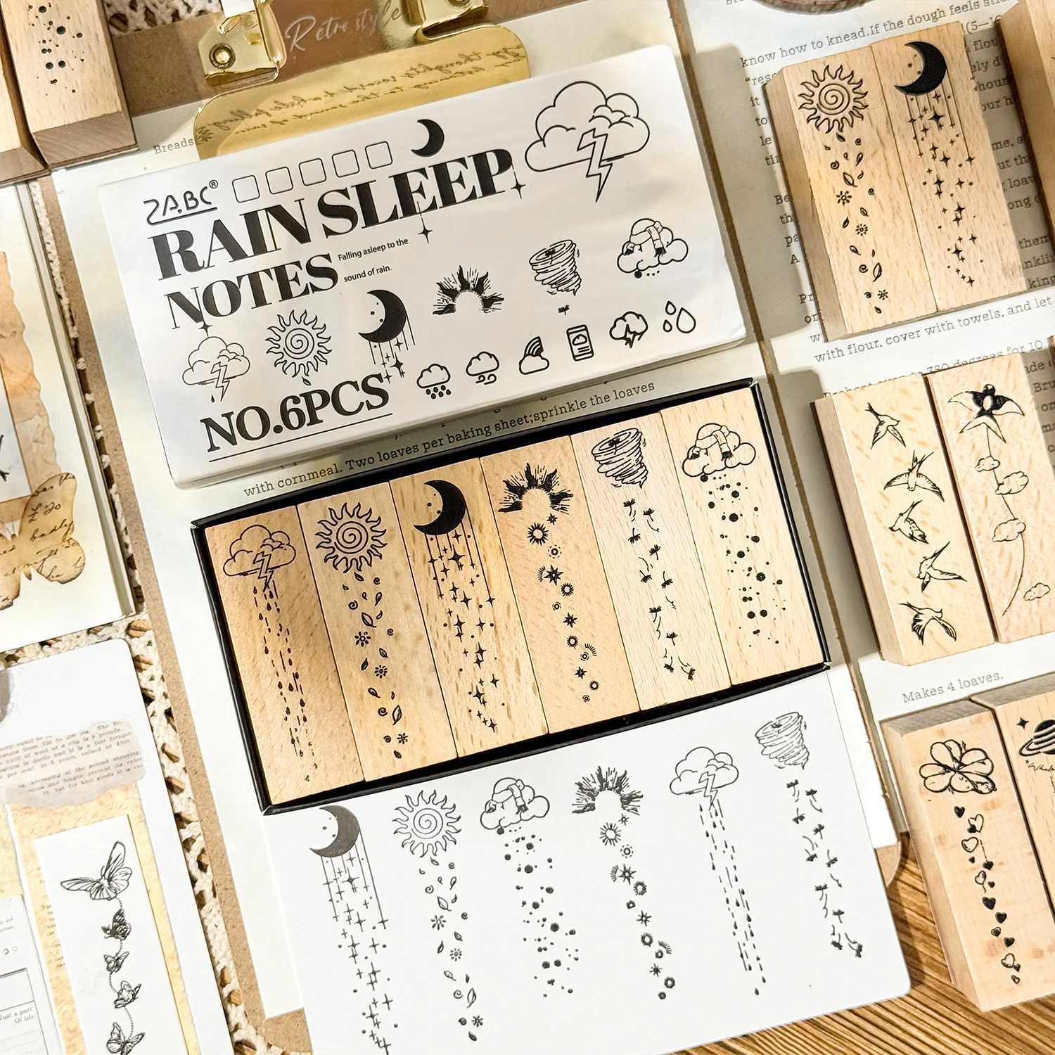 TIANZI 6/12 قطعة الإبداع الخشب المطاط Stamps حساب اليد ختم ختم الزفاف الديكور سجل القصاصات ختم بطاقة مذكرات لوازم #5