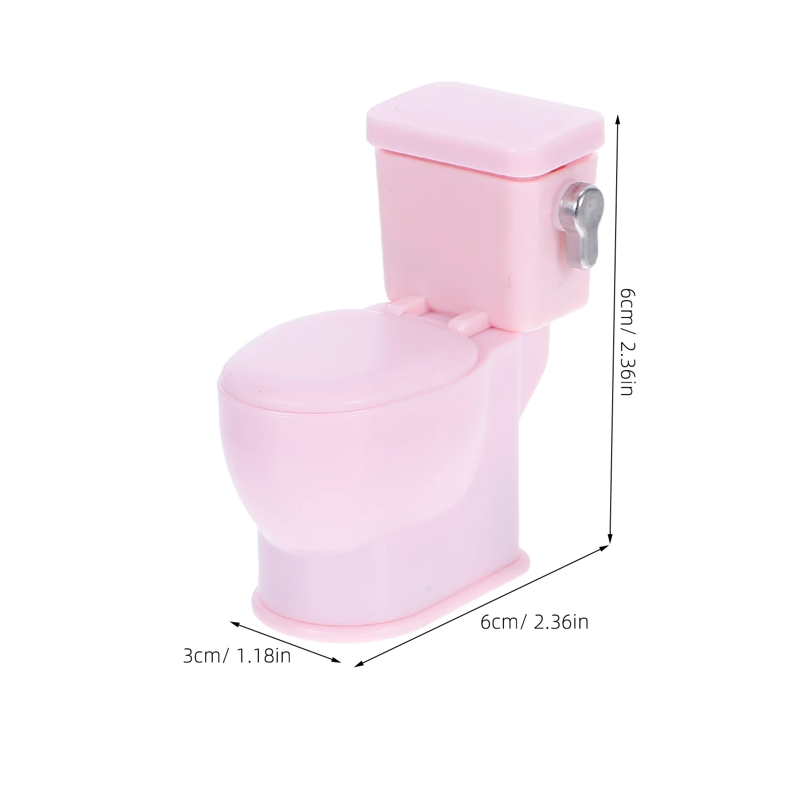 2Pcs Dollhouse Bathroom Accessories Miniature Toilet Set for Tiny House Furniture Realistic Design Kids Role Playing Learning