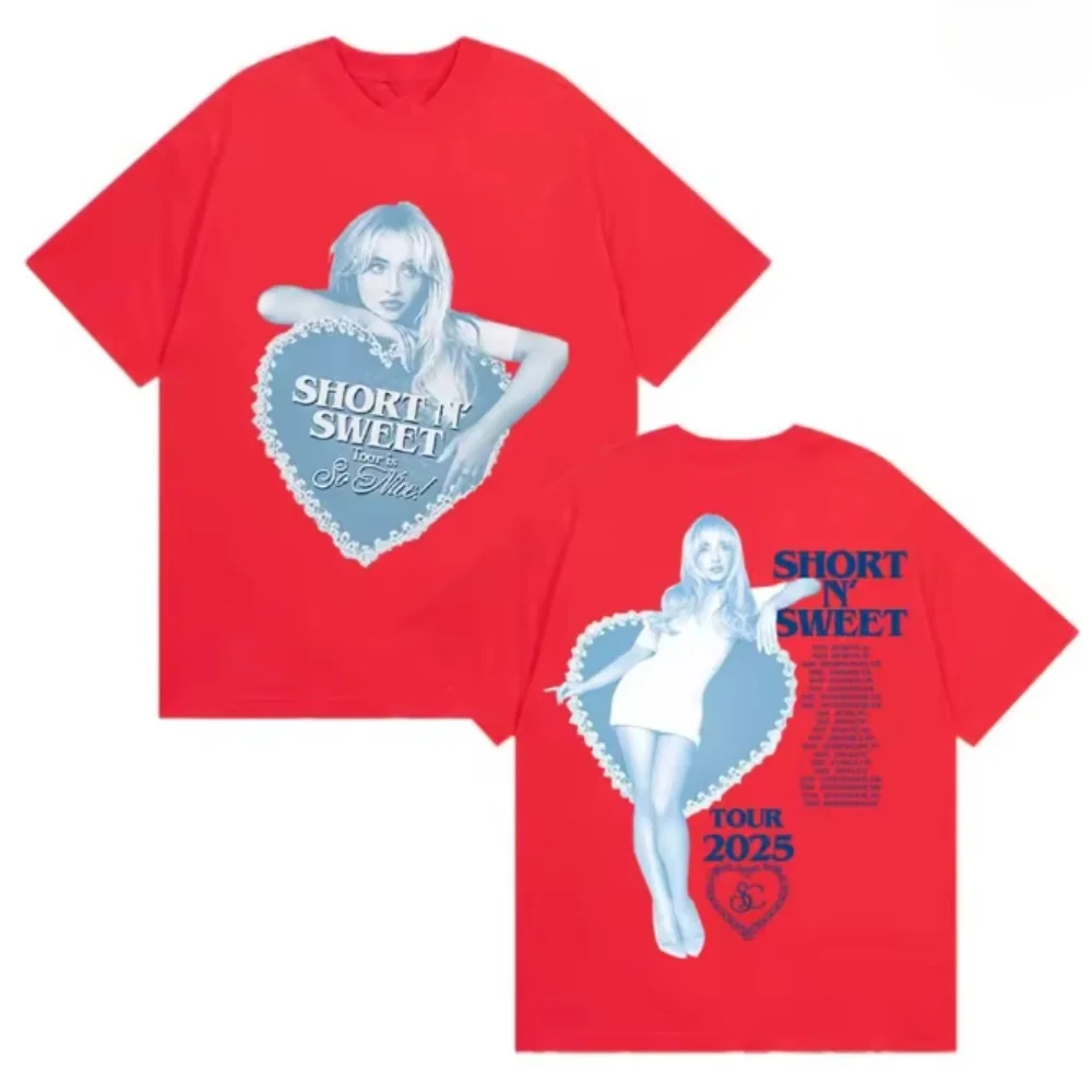 Sabrina Carpenter Tour 2026 Print T-Shirt Short N' Sweet Aesthetic Clothing Men's Women's T-shirts Summer Cotton Tops T Shirts