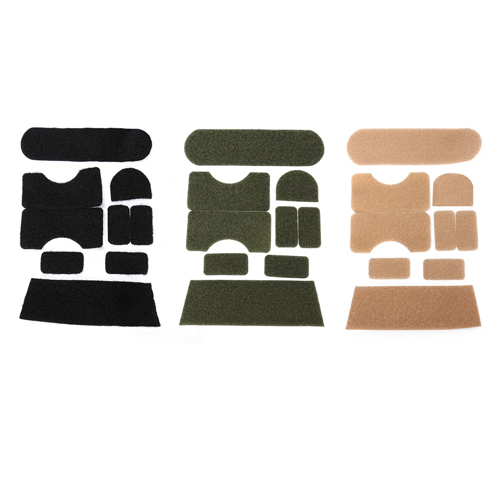 9pcs/set Helmet Patches Professional Helmet Patches Stickers Polyester Tape Cover Equipment Fastener Sticky Accessories