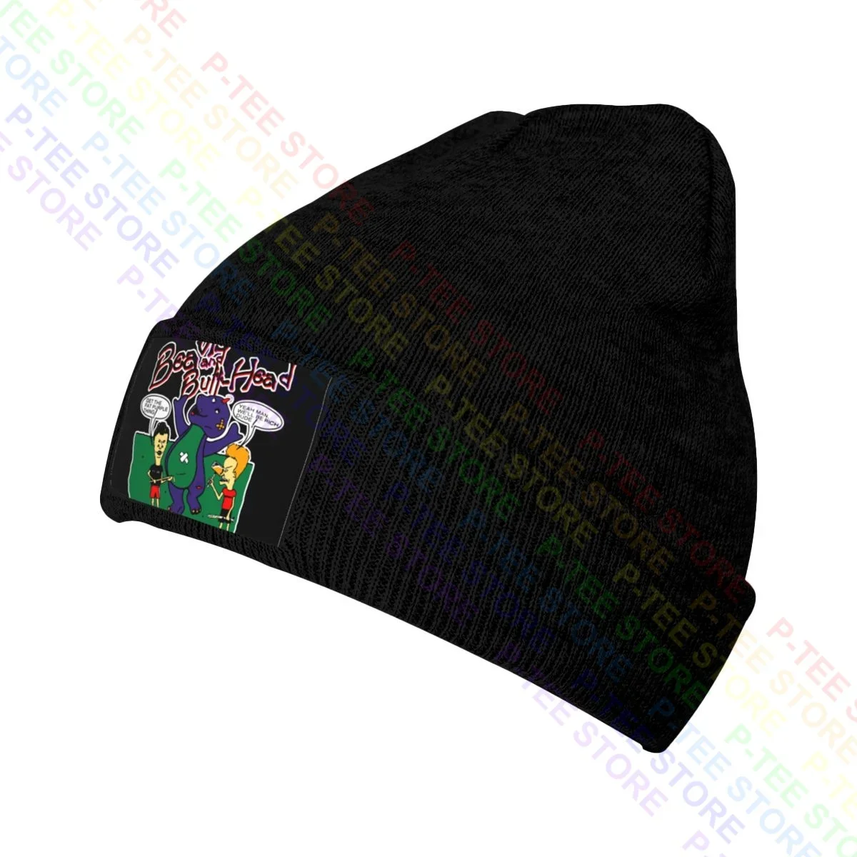 90'S Beavis And Butt-Head Barney The Dinosaur Mtv Butthead Cartoon Heavy Metal Knitted Beanie Hat Beanies Cap Retro Best Seller