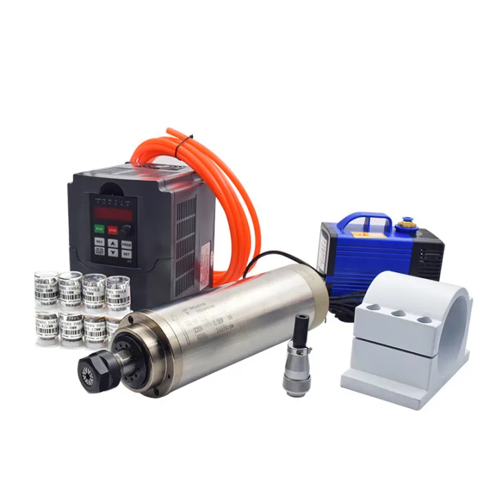 Motor Kit 24000rpm High Frequency 220v/380v Wood Working SpindleER20 2.2KW Water Cooled Spindle Cnc Router HQD Spindle