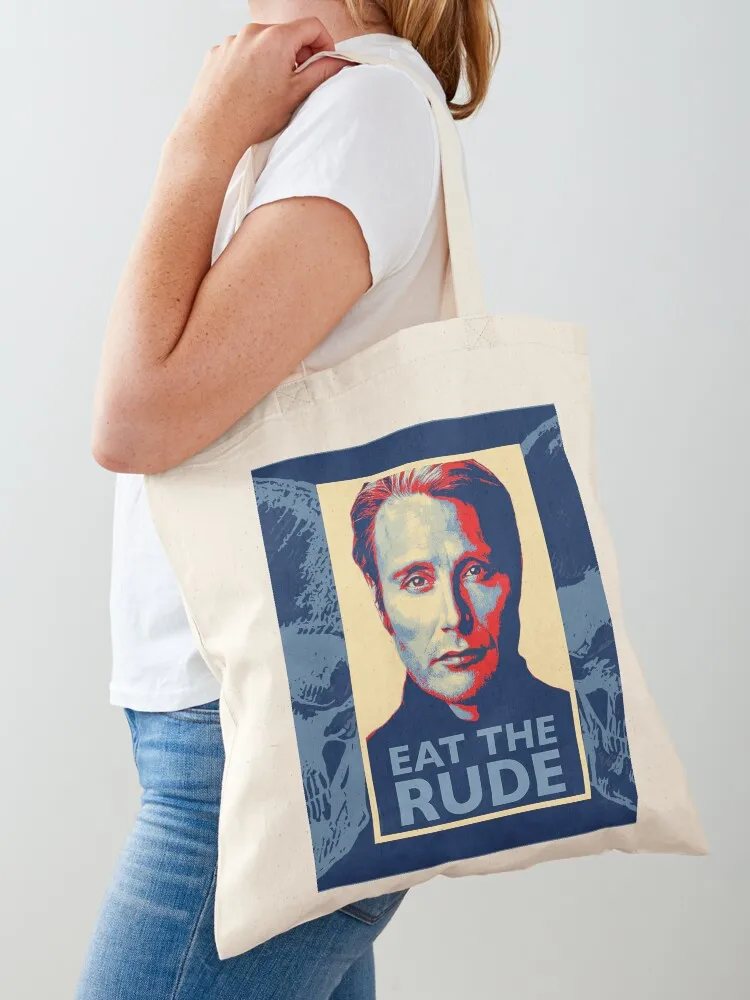 Eat The Rude Tote Bag shopping trolley bag Canvas shoulder bag shopping tote university