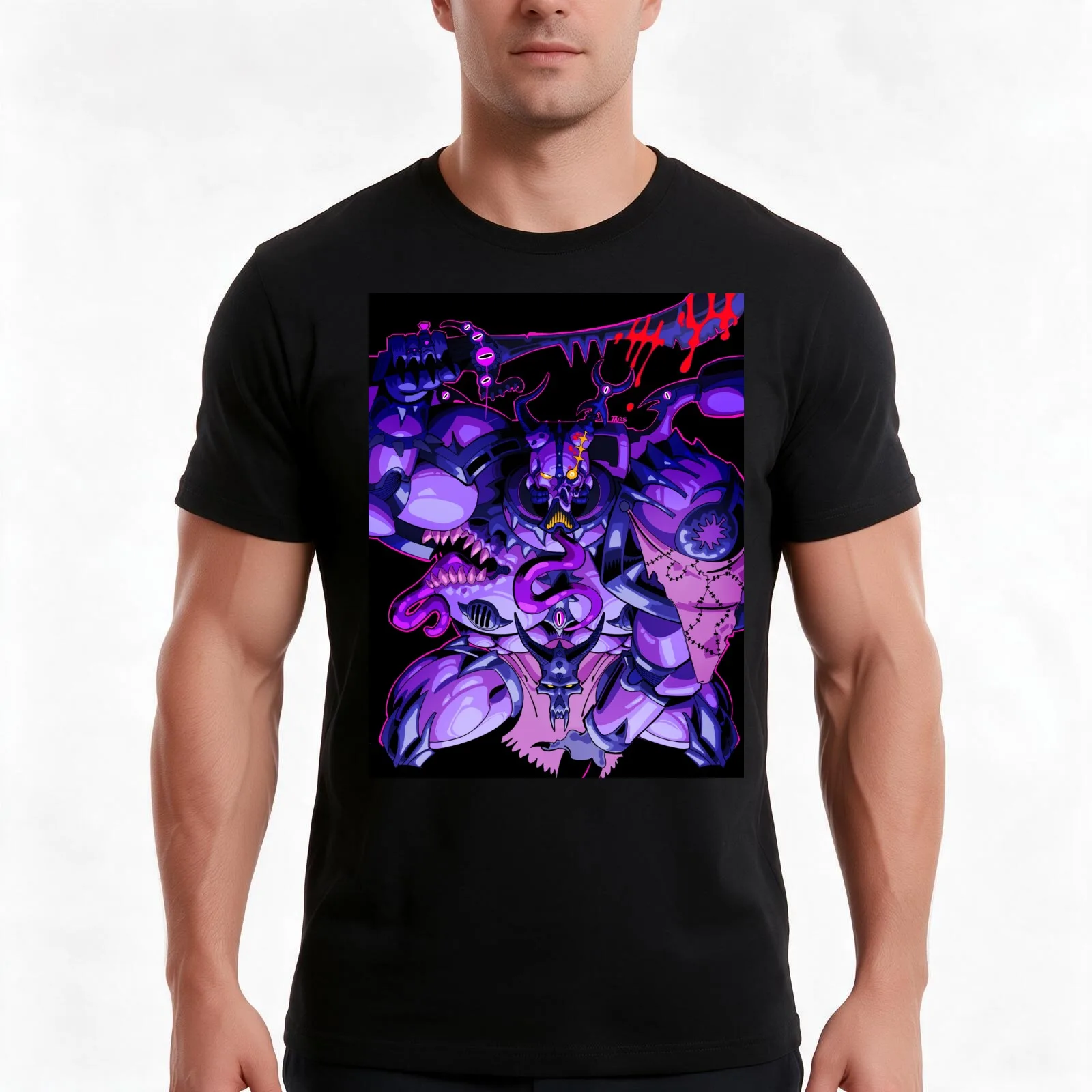 T-shirt Excess Devotion, t-shirt décontracté d’été en coton, hauts amples de style streetwear, imprimé graphique vintage, coupe ample, manches courtes.