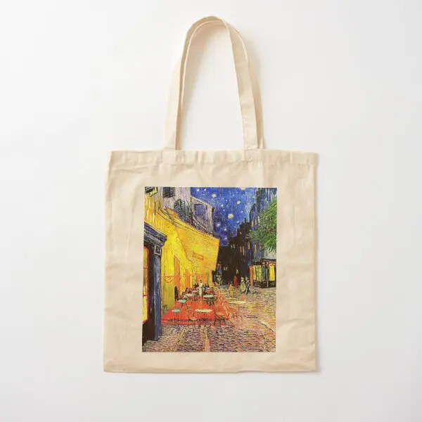 The Cafe Terrace On the Place Du Forum Kiz حقيبة قماش للجنسين حقيبة يد من القماش للسيدات حقيبة يد بقالة عصرية مطبوعة كاجوال #1
