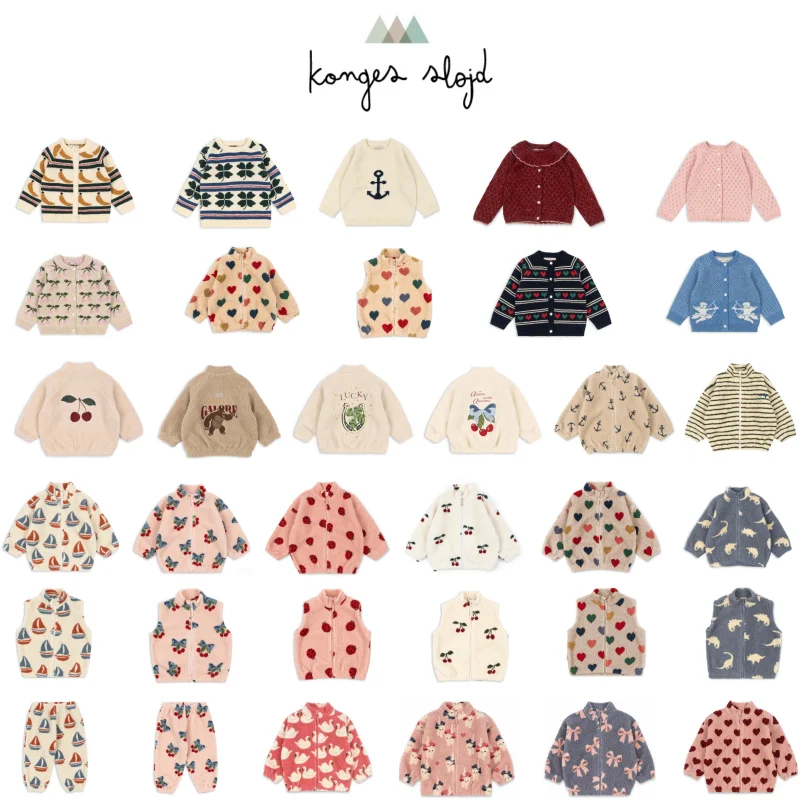 25AW новый датский детский свитер KS с хлопковой подкладкой, флисовая куртка, жилет для сохранения тепла