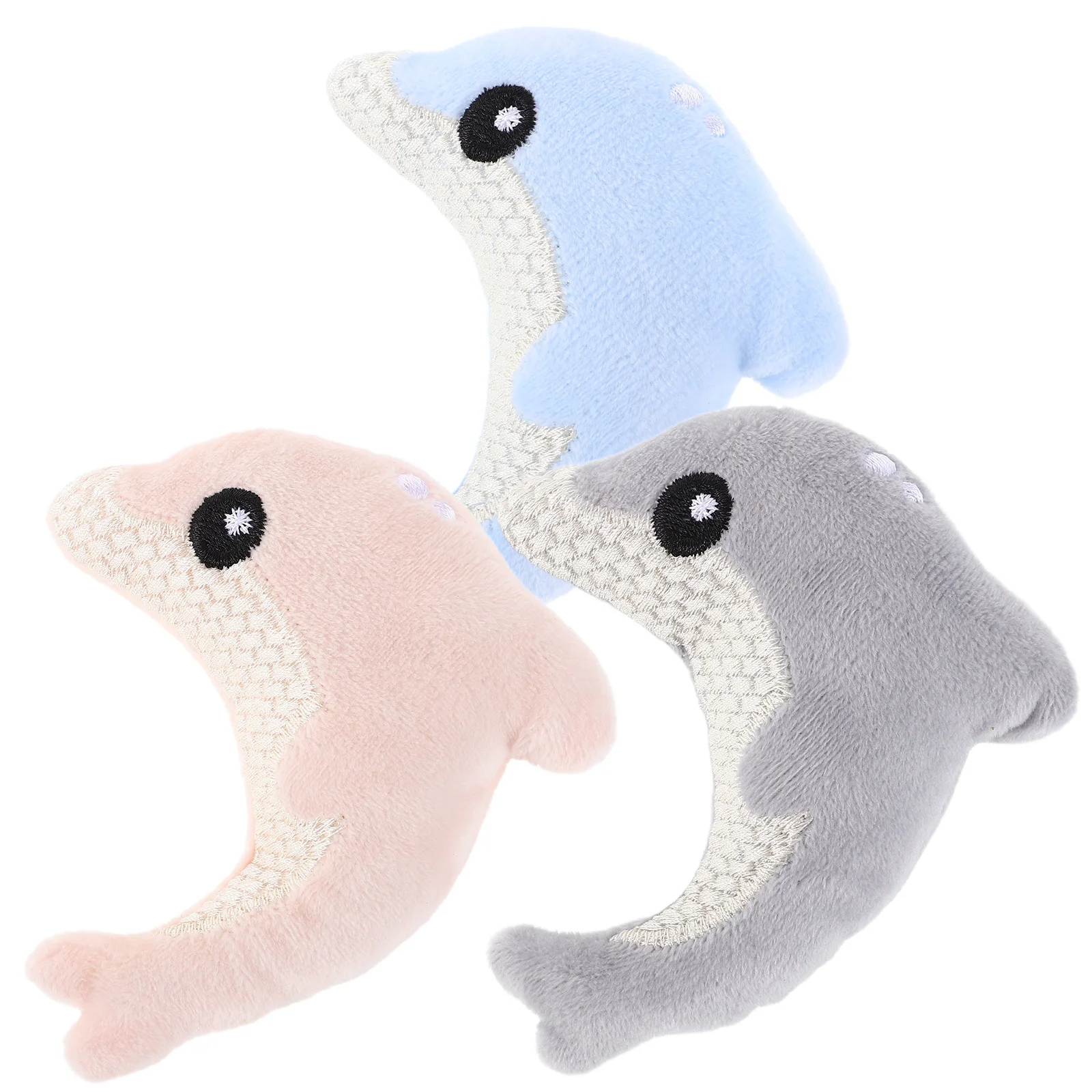 3Pcs Ocean Animal Kitten Play Set Adorable Dolphin-Like Soft Fabric for Furniture Protection Interactive Indoor