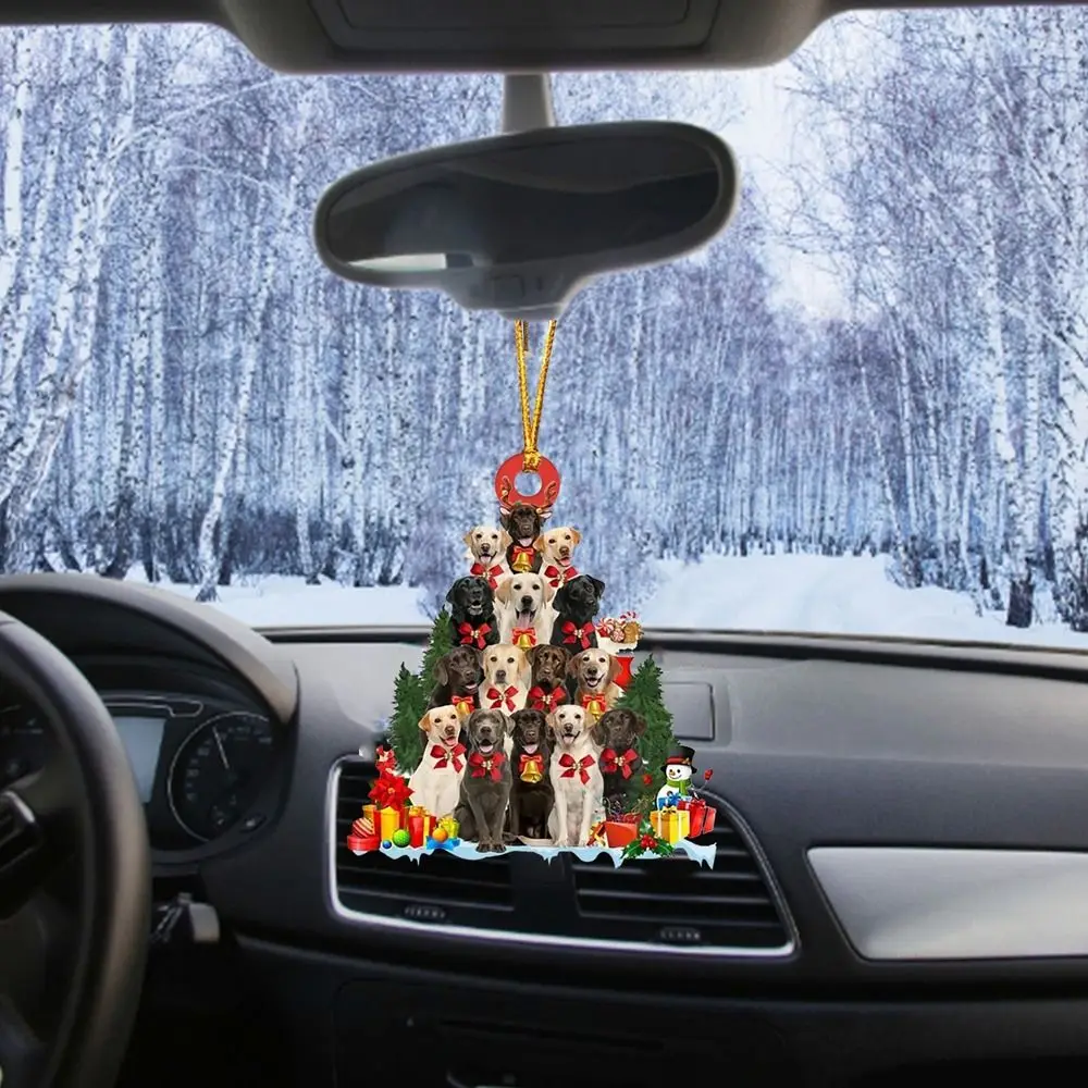 

Personalized 2D Dog Christmas Tree Pendant Decorative Hanging Christmas Tree Ornament Acrylic Christmas Decorations Bag